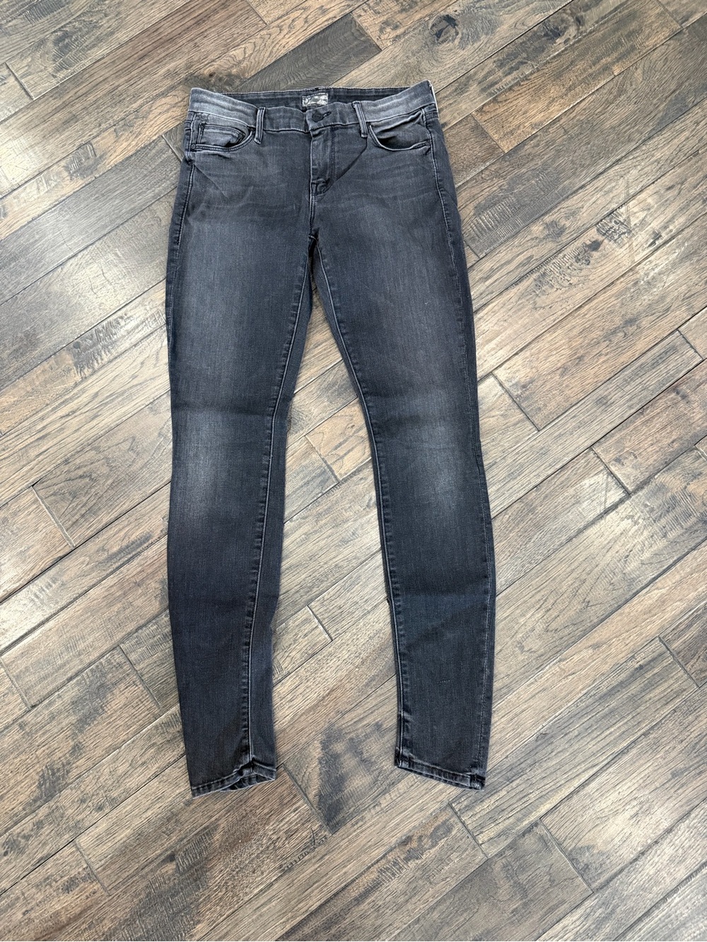 MOTHER The Looker Jeans 29 Rebels And Lovers Gray Black Skinny Ankle